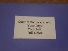 Custom Full Color Business Cards 100 Cards
