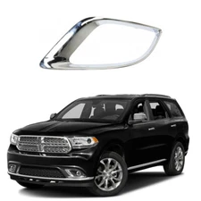1pc Fit For Dodge Durango 2014-20 Front Right Bumper Fog Light Cover Trim Chrome