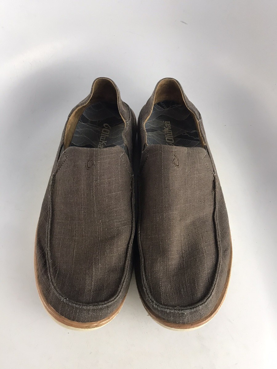 Olukai Kalia Kapa Brown Canvas Slip On Shoe Men display picture 1
