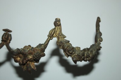 15Fu) Bronze Zierelement  Girlande für Portaluhr Kaminuhr um 1900 France