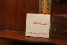 Vintage Matchbook Abe Minowitz London Chop House Detroit 