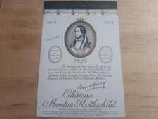 wine label chateau Mouton Rothschild 1953 wine label specimen