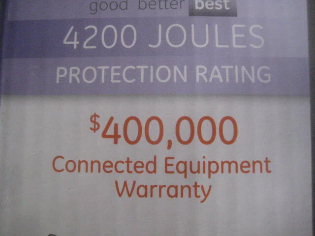 GE PREMIUM 12 Outlet Surge Protector 8 ft Long Cord 4200 Joules Router Plugs NEW - Image 3 of 4