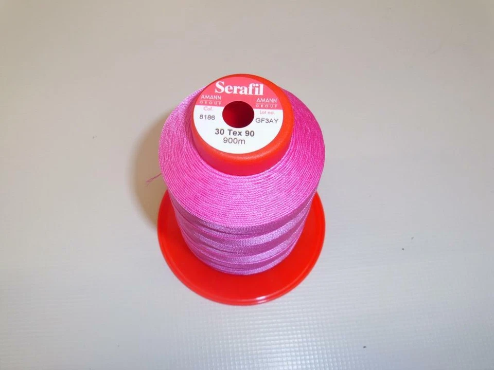 AMANN SERAFIL Serafil AMANN 20 er Faden Pink FB 8186 600 Mtr. jede Farbe und Stärke Lieferbar