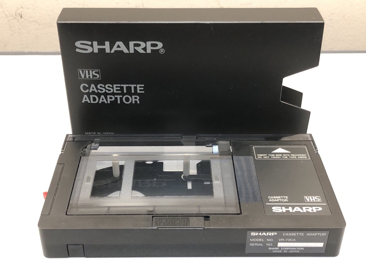 Sharp VR-72CA VHS-C Camcorder To VHS Cassette Adapter Converter w 