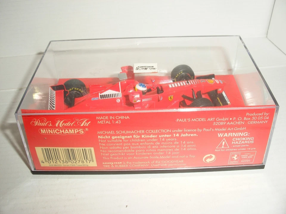 1/43 Minichamps 510 984333 - 1997 Ferrari F300 Tower Wing Schumacher - Nr. Mint - Image 4 of 4