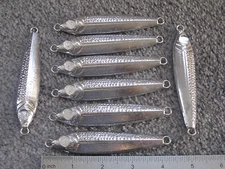 8 fishing bulk jigs lures 4oz anchovy diamonds vertical jigging no hooks   