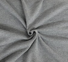 Dk Heather Gray 100 Cotton French Terry Knit Fabric by the Yard 340GSM 3/19