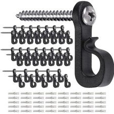 40 Pcs Q-Hanger Hooks with Screws Outdoor Indoor String Light / Planter Holder