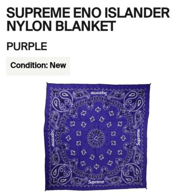 Supreme x ENO Islander Nylon Blanket (Purple) SS22 | eBay
