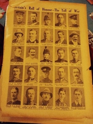 Di41 Ephemera 1914 WW1 Small Head Picture One Only W M C Vandeleur 