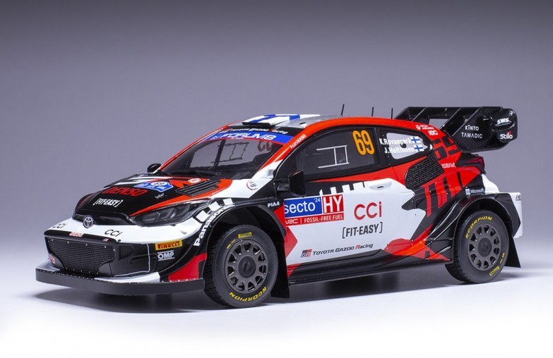Toyota Yaris GR Rally 1 IXO 1/18 miniature de collection Rallye de Finlande 2024