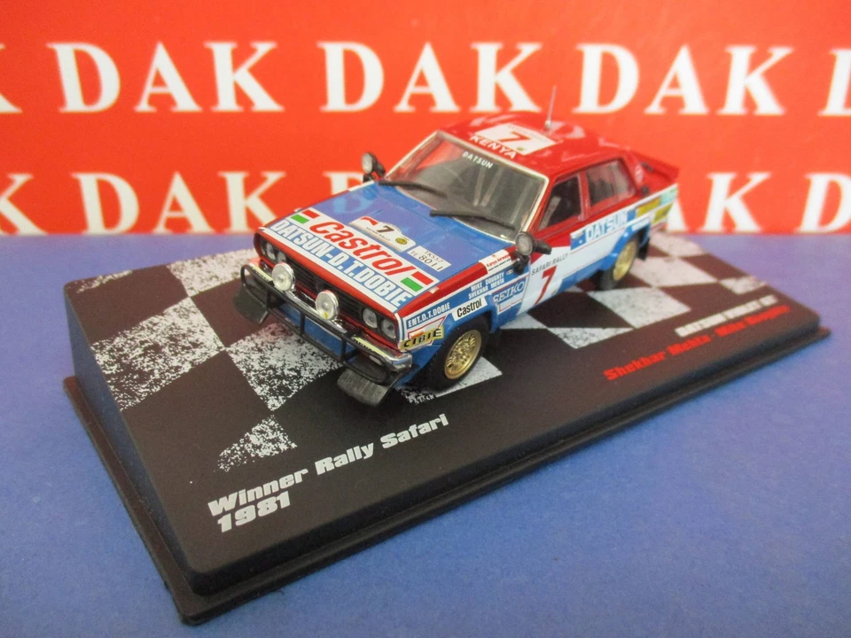Die cast 1/43 Modellino Auto Datsun Violet GT Rally Safari 1981 S. Mehta - Immagine 2 di 4