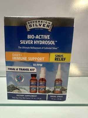 Sovereign Silver Bio-Active Silver Hydrosol Dietary Supplement Travel Kit