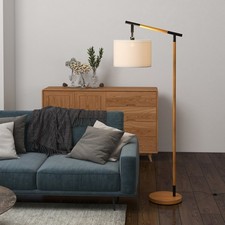 Modern Floor Lamp with 350° Rotating Lampshade, LED Bulb Included