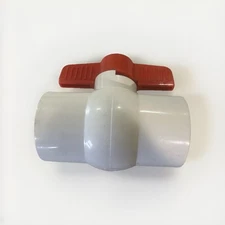 2" PVC Compact Ball Valve White Schedule 40 Slip x Slip