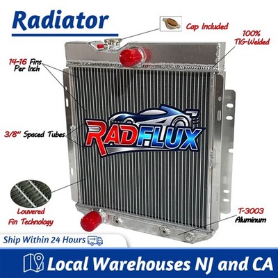 Radiator #6677 Fits for 1966-1977 1969 Ford Bronco 2.8L 6cyl A/T Full Aluminum