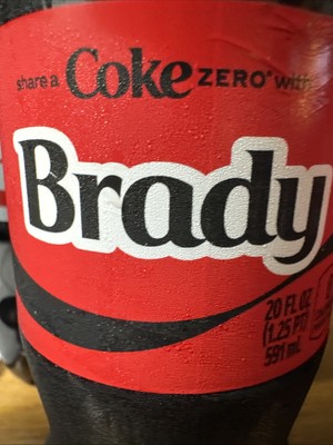 Share a Coke with  Brady   2025 Personalized Gift Coca~Cola Bottle 20oz Zero HTF