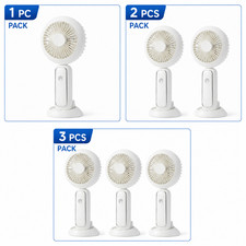 LED Rechargeable Handheld Fan Portable Folding Desk Fan Cooler Mini USB Fan