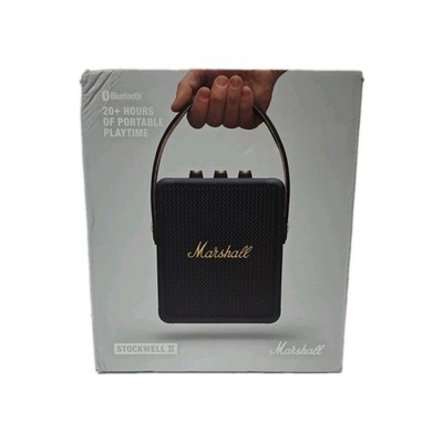 Marshall Stockwell II Portable Rechargeable Bluetooth Speaker - Black & Brass
