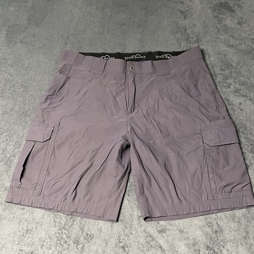 Eddie Bauer Cargo Shorts Mens Sz 40 Gray Adventure Trek Hiking Travel Outdoor - Picture 1 of 9