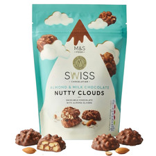 M&S Swiss Almond & Milk Chocolate Nutty Clouds 140g Creamy & Crunchy Snack Bites