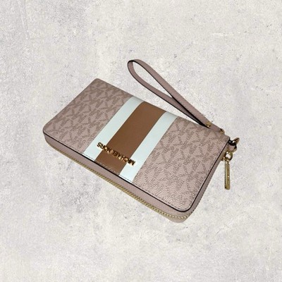 Michael Kors MK Geldbörse Portmonee Portemonnaie Jet Set Travel Rosa Rose NEU