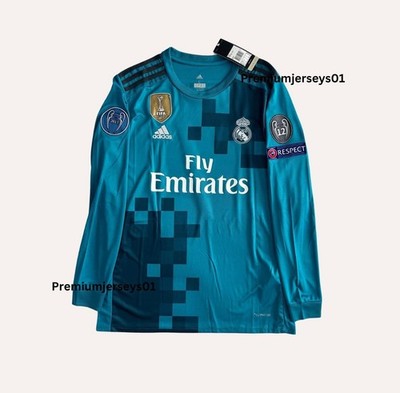 Real Madrid 2017/2018 Long Sleeve Blue Away jersey - Cristiano Ronaldo #7 Jersey