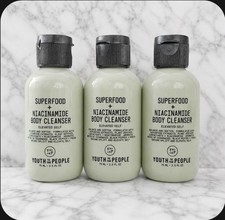 3 bottles Youth To The People Superfood  Niacinamide Body Cleanser 2.5 oz each