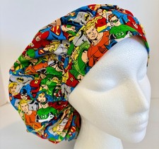Super Heroes Print Size Large Medical Bouffant Scrub Cap Surgery Hat