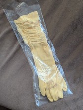 VTG 1950's Made In USA Kayser Rare Yellow Color Soft Stretchy Ladies Gloves