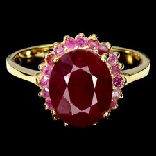 925 Sterling Silver Ring Oval Ruby 10x8mm Natural Gemstone Jewelry Size 8