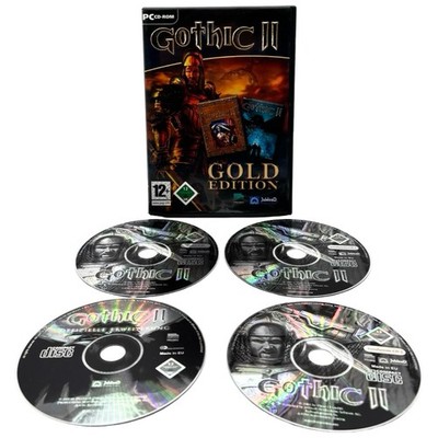 Gothic II Gold Edition PC CD gereinigte Hülle ohne Handbuch Deutsch 4 CDs JoWooD