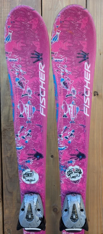 Great FISCHER 高山滑雪板 尺寸 43 英寸长 110 厘米 粉色饰面 — 第 2/4 张图片