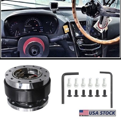 Universal Car Steering Wheel Quick Release Hub Adapter 6 Hole Snap Off Aluminum