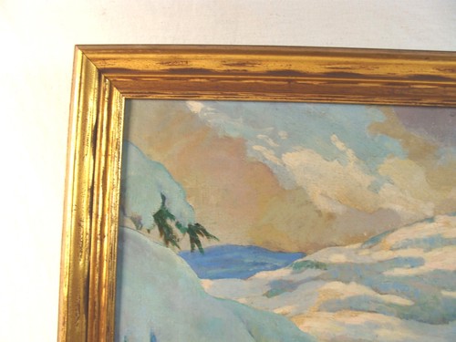 Original Gordon Nichols Fresh Snow Sleigh Ride O/C Painting - Picture 9 of 11