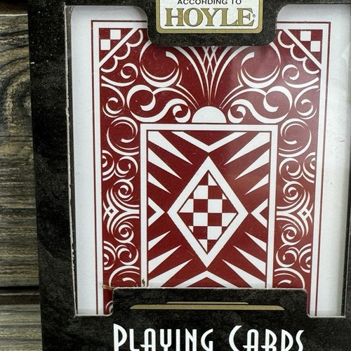 Vintage Hoyle Art Jumbo Face Plastic Coated Playing Card New Sealed USA - Picture 2 of 7
