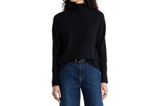 NEW, Nordstrom Turtleneck Cashmere Boxy Sweat...