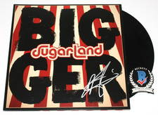 KRISTIAN BUSH SIGNED SUGARLAND 'BIGGER' VINYL RECORD ALBUM LP BECKETT BAS COA