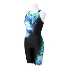 Mizuno STROKE ONE One-Piece Swimsuit for Women Black/TurquoiseNEW