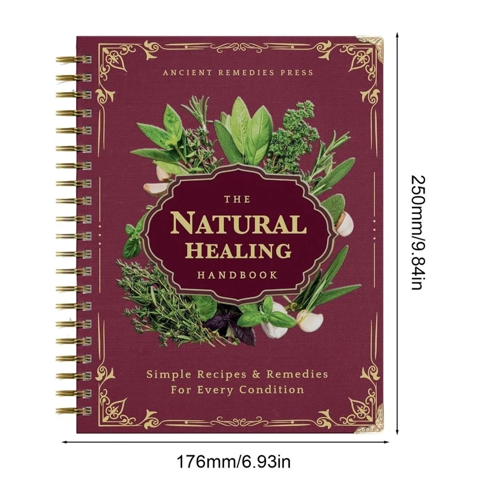 The Natural Healing Handbook, Spiral-Bound Guide for Herbal Remedies and Natural - image 2 of 4
