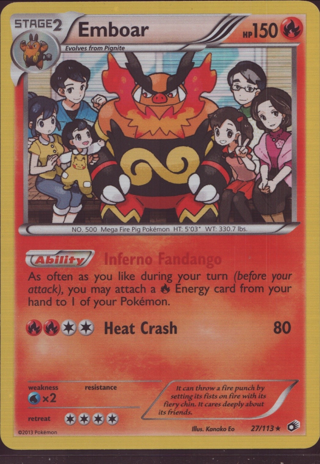 Emboar Holo Rare Legendary Treasures 27/113 LP