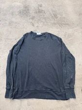 Jungmaven Shirt Mens Medium Gray Hemp Organic Cotton Crewneck Long Sleeve