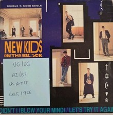 New Kids on the Block Let’s Try Again Vinyl Record 7" VG/VG BLOCK8 1990