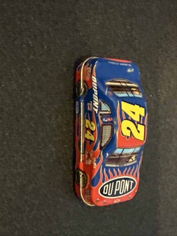 Vintage Palmer 2003 Jeff Gordon #24 Peppermint Nascar Tins With Mints In Tin