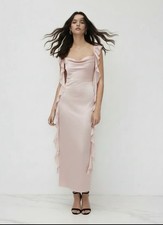 Cider Dress Women's pink satin dress size xs