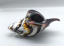 Art Glass Conch Shell Cased Glass Paperweight 8"