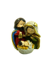 Sacra Famiglia Alta 3,5 Cm Mini Natività Lavoretti Trittico Pastori Presepe Mo12