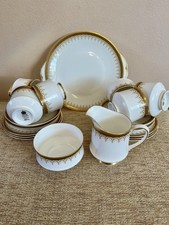Paragon Athena Bone China 21pc Coffee Set Vintage Gold Detail