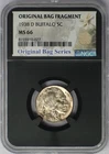 1938-D 5c Buffalo Nickel - NGC MS 66 Original Bag Fragment Label Series